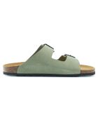 Mules en Velours de Cuir Alberto vertes