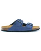Mules en Velours de Cuir Alberto denim