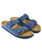 Mules en Velours de Cuir Alberto denim