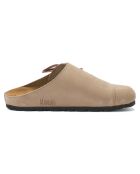 Sabots en Velours de Cuir Ester taupe
