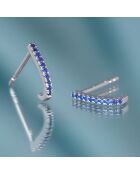 Boucles d'oreilles Rhea Saphirs 0.11 ct or blanc