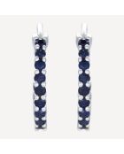 Boucles d'oreilles Rhea Saphirs 0.11 ct or blanc