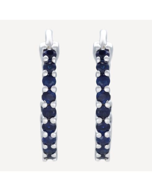 Boucles d'oreilles Rhea Saphirs 0.11 ct or blanc