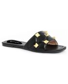 Mules plates Toscane noires