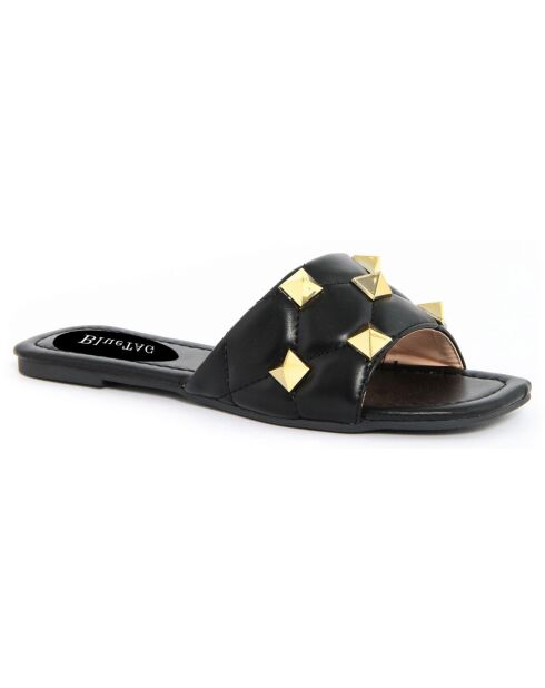 Mules plates Toscane noires