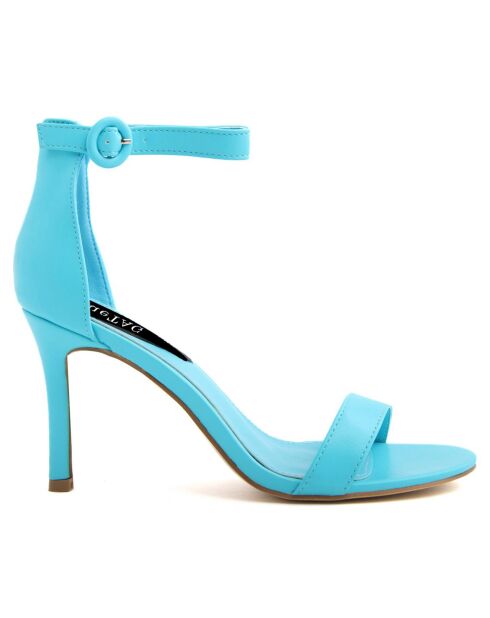 Sandales à talon Vittoria bleues - Talon 10 cm