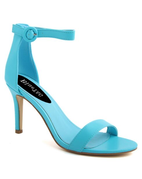 Sandales à talon Vittoria bleues - Talon 10 cm