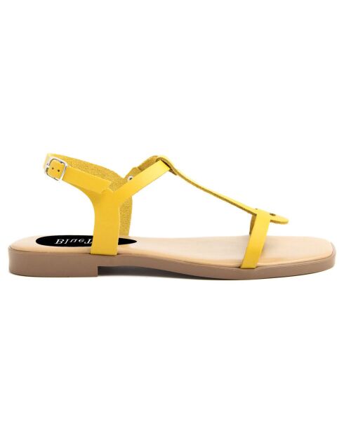 Sandales plates Come jaune
