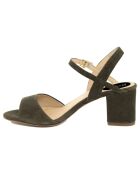 Sandales à talon Livourne vertes  - Talon 9 cm