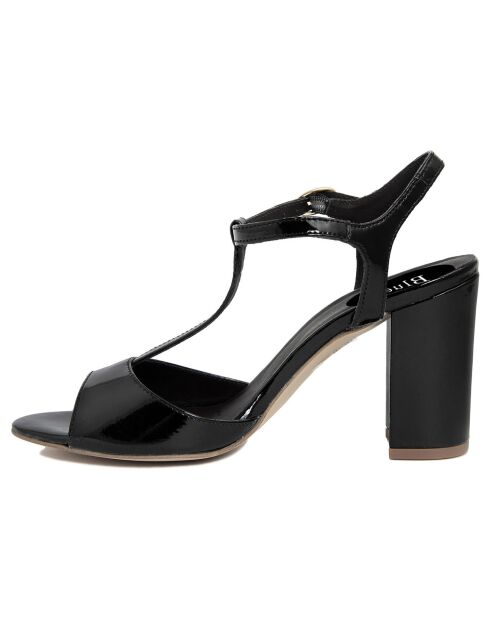 Sandales à talon Perouse noires  - Talon 9 cm