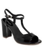 Sandales à talon Perouse noires  - Talon 9 cm