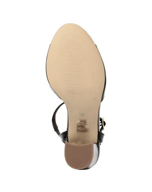 Sandales à talon Perouse noires  - Talon 9 cm