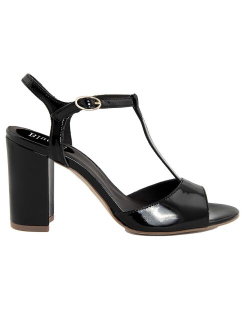 Sandales à talon Perouse noires  - Talon 9 cm