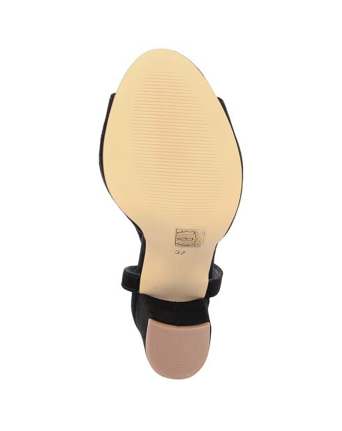 Sandales à talon Perouse noires  - Talon 9 cm