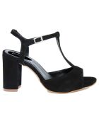 Sandales à talon Perouse noires  - Talon 9 cm