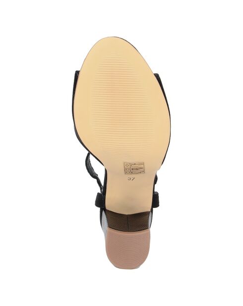 Sandales à talon Perouse noires - Talon 9 cm