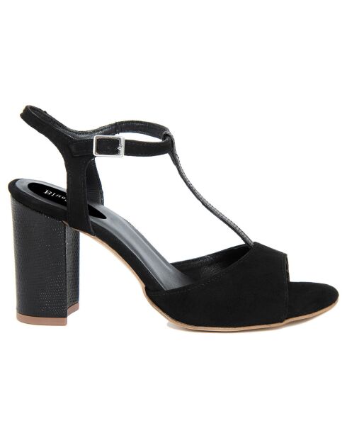 Sandales à talon Perouse noires - Talon 9 cm