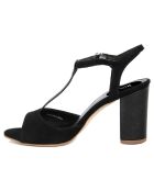 Sandales à talon Perouse noires - Talon 9 cm