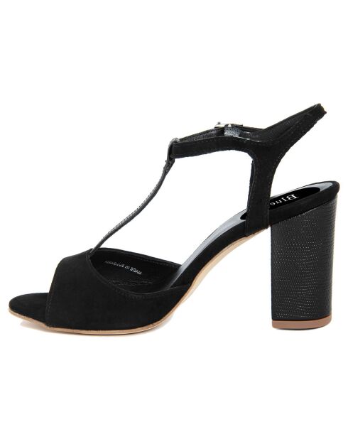 Sandales à talon Perouse noires - Talon 9 cm