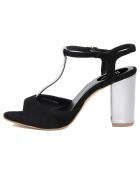 Sandales à talon Perouse noires  - Talon 9 cm
