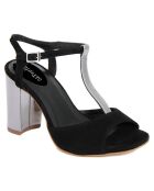 Sandales à talon Perouse noires  - Talon 9 cm