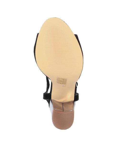 Sandales à talon Perouse noires  - Talon 9 cm