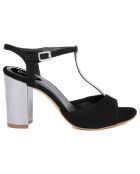Sandales à talon Perouse noires  - Talon 9 cm
