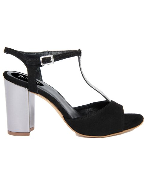 Sandales à talon Perouse noires  - Talon 9 cm