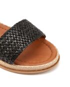 Sandales plates Ligurie noires