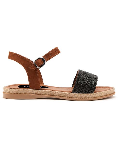 Sandales plates Ligurie noires
