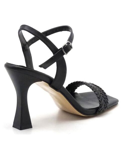 Sandales à talon Turin noires - Talon 8.5 cm
