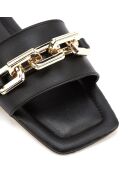 Mules plates Catane noires