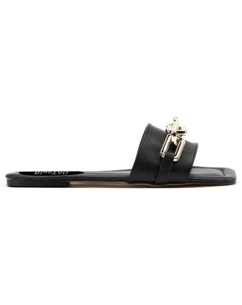 Mules plates Catane noires