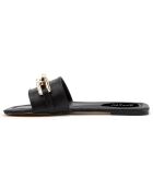 Mules plates Catane noires