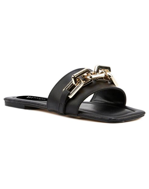 Mules plates Catane noires