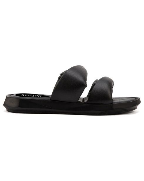 Mules plates Capri noires