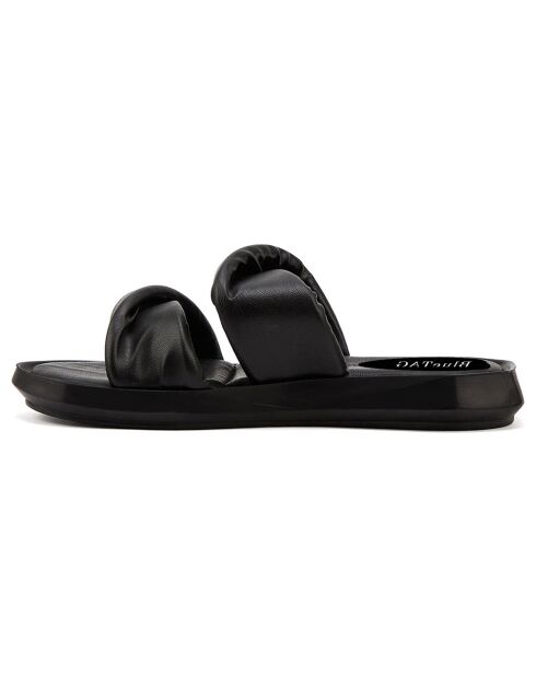 Mules plates Capri noires