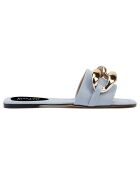 Mules plates Venise Bleu ciel