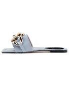 Mules plates Venise Bleu ciel