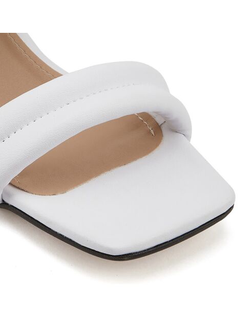 Mules à talon Pouilles blanches
