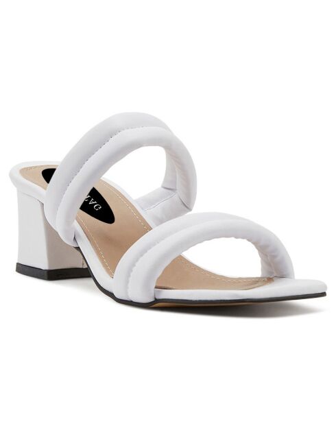 Mules à talon Pouilles blanches