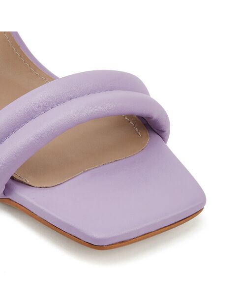 Mules à talon Pouilles violettes
