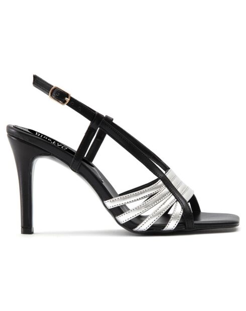 Sandales à talon Barletta noires - Talon 10 cm