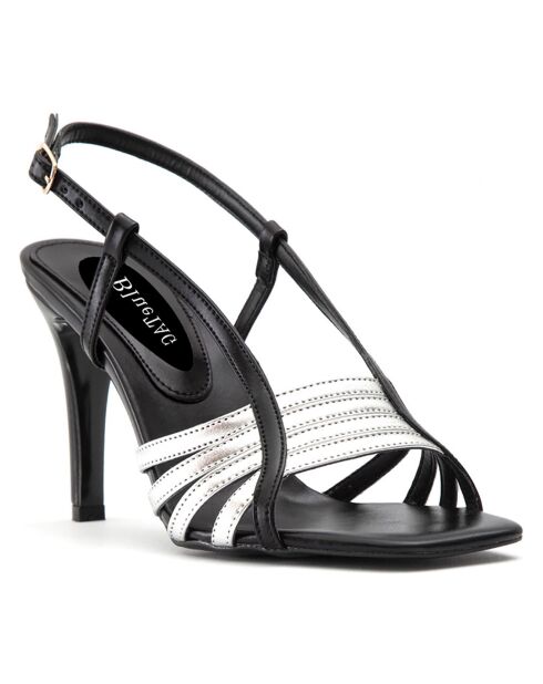 Sandales à talon Barletta noires - Talon 10 cm