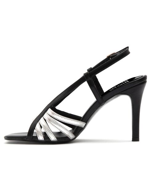 Sandales à talon Barletta noires - Talon 10 cm
