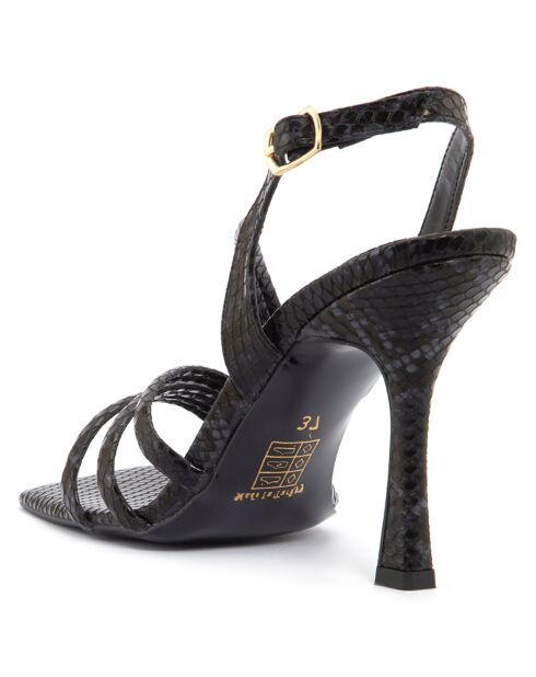 Sandales à talon La Spezia noires - Talon 11 cm
