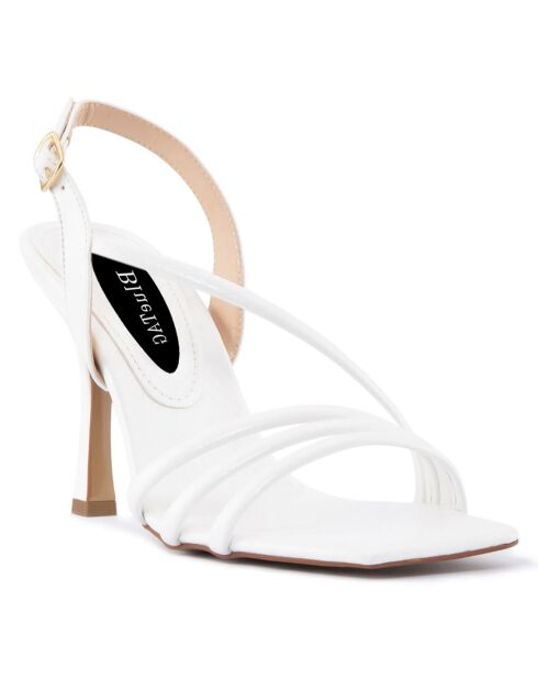 Sandales à talon La Spezia blanches - Talon 11 cm