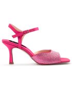 Sandales à talon Alexandrie fushcia - Talon 7 cm