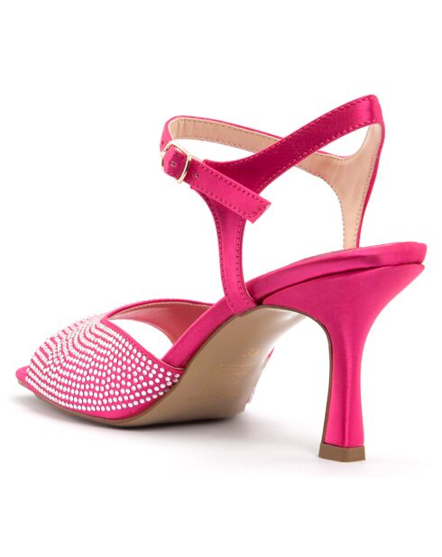 Sandales à talon Alexandrie fushcia - Talon 7 cm