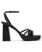 Sandales à talon Pise noires  - Talon 9 cm